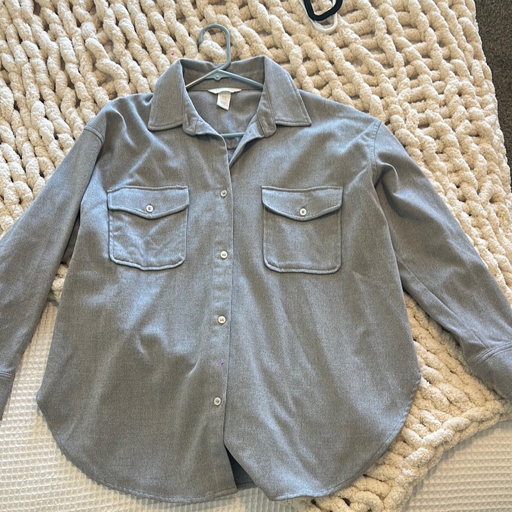 H&M Gray Button Down Jacket - image 1